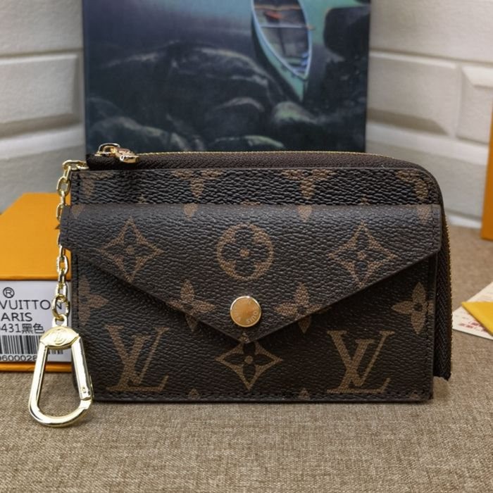 M69431 Recto Verso 卡片夾 老花黑色內裏 13x9.5x2.5cm