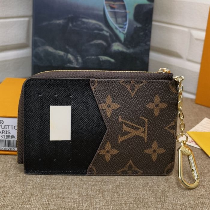 M69431 Recto Verso 卡片夾 老花黑色內裏 13x9.5x2.5cm-9