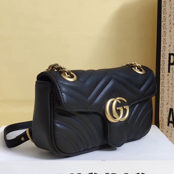446744 Gucci Marmont 絎縫肩背包 22*13*6cm-2