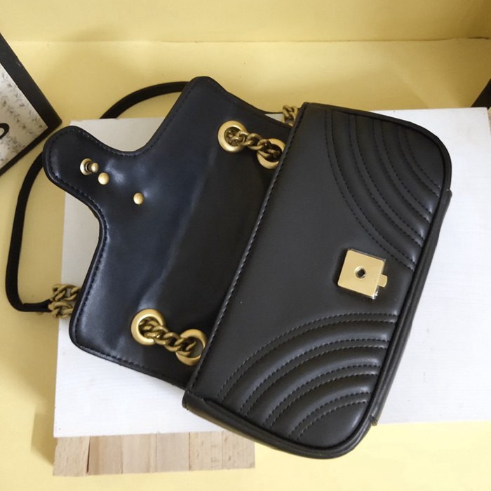 446744 Gucci Marmont 絎縫肩背包 22*13*6cm-5