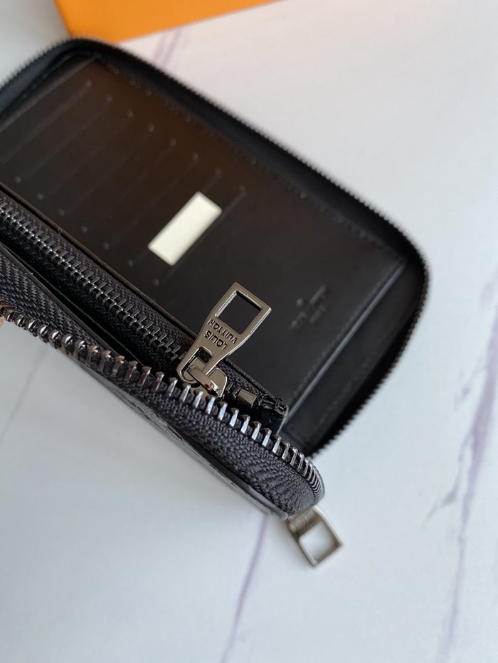 M63095 荔枝紋 小牛皮 壓紋 拉鍊錢夾 19x10-4