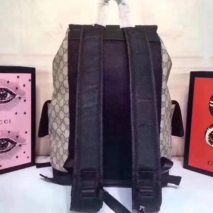 450958啡膠  雙肩包 34x42x16-4