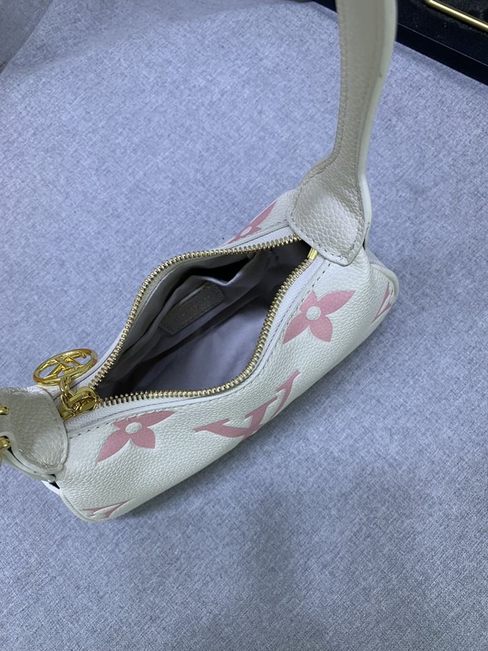 M82519奶白 粉色印字 Mini Moon 手袋 20.5x11x5-5