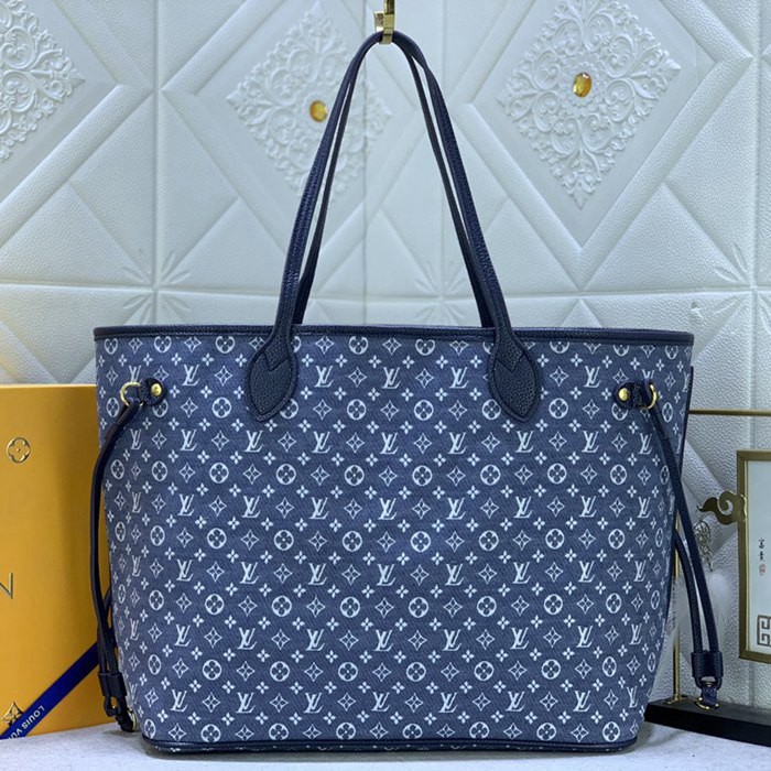 M40995 Neverfull 藍色 丹寧牛仔帆布 束口包 32x29x17cm
