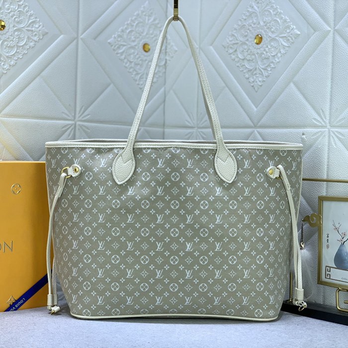 M40995 Neverfull 杏色丹寧牛仔帆布 束口包 32x29x17cm