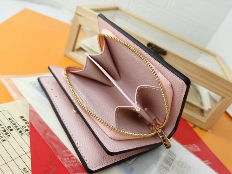 M80151粉色鑽石紋壓花短夾 11x8.5x3.5cm-7
