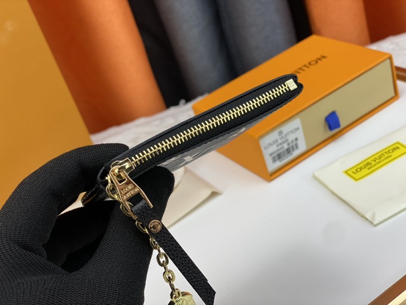 62650 Damier 黑色零錢包 12x7cm-4