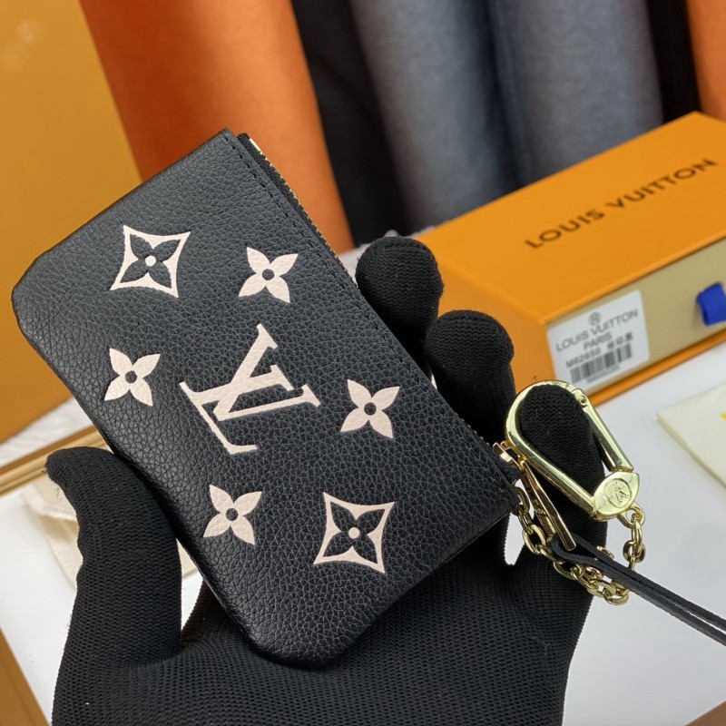 62650 Damier 黑色零錢包 12x7cm