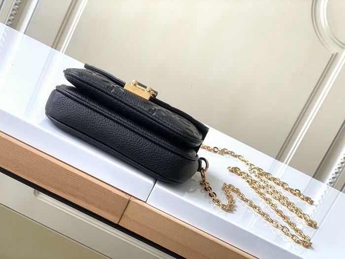 M81390 頂級原單 黑色 全皮鏈條包14x11x3.5cm-6